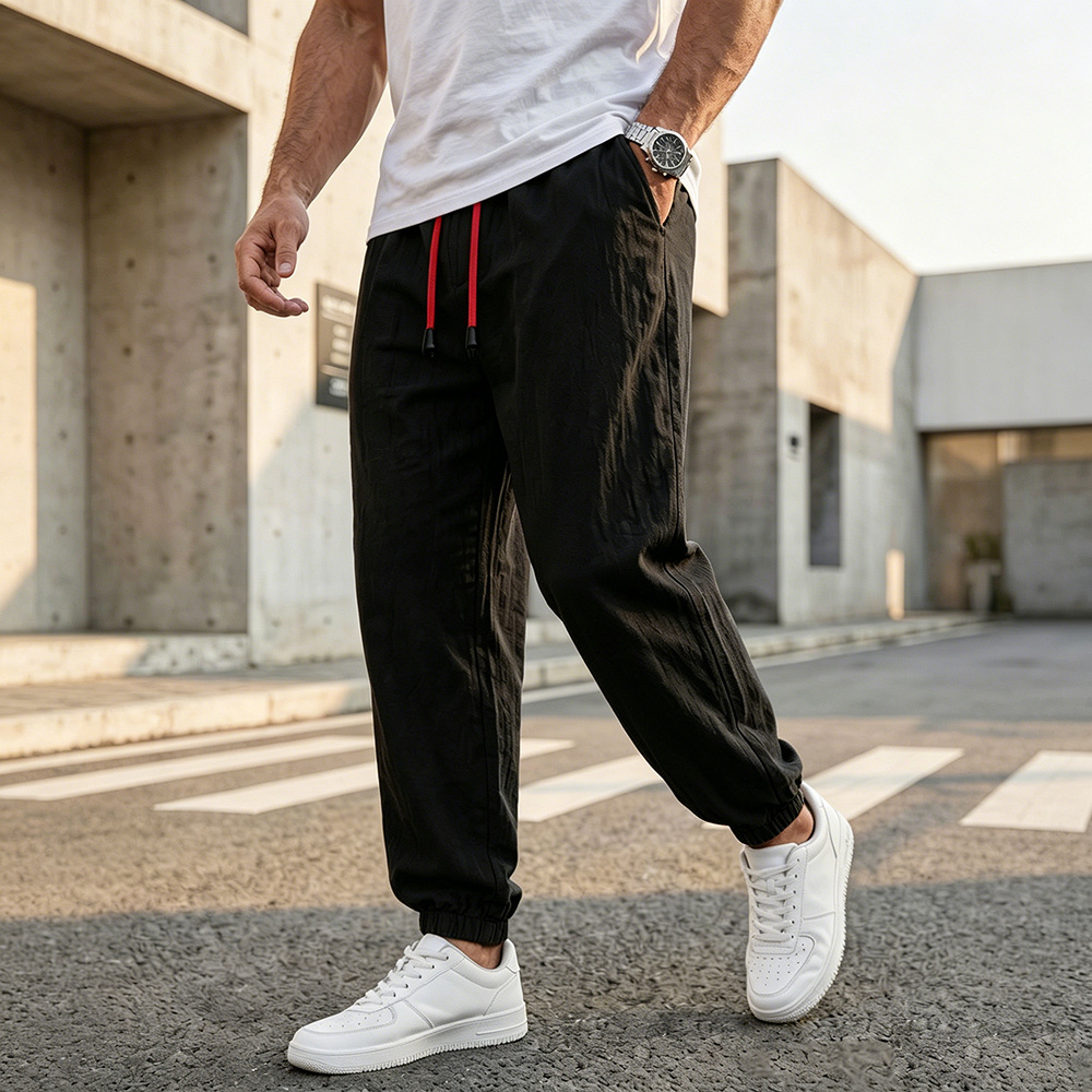 Men Fashion King - Pantalones Harem Casuales para Hombre, Corte