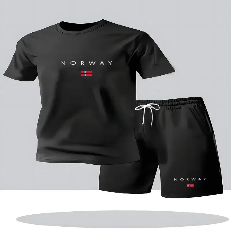 Mens Fashion Urban - Conjunto de 2 Piezas de Camiseta