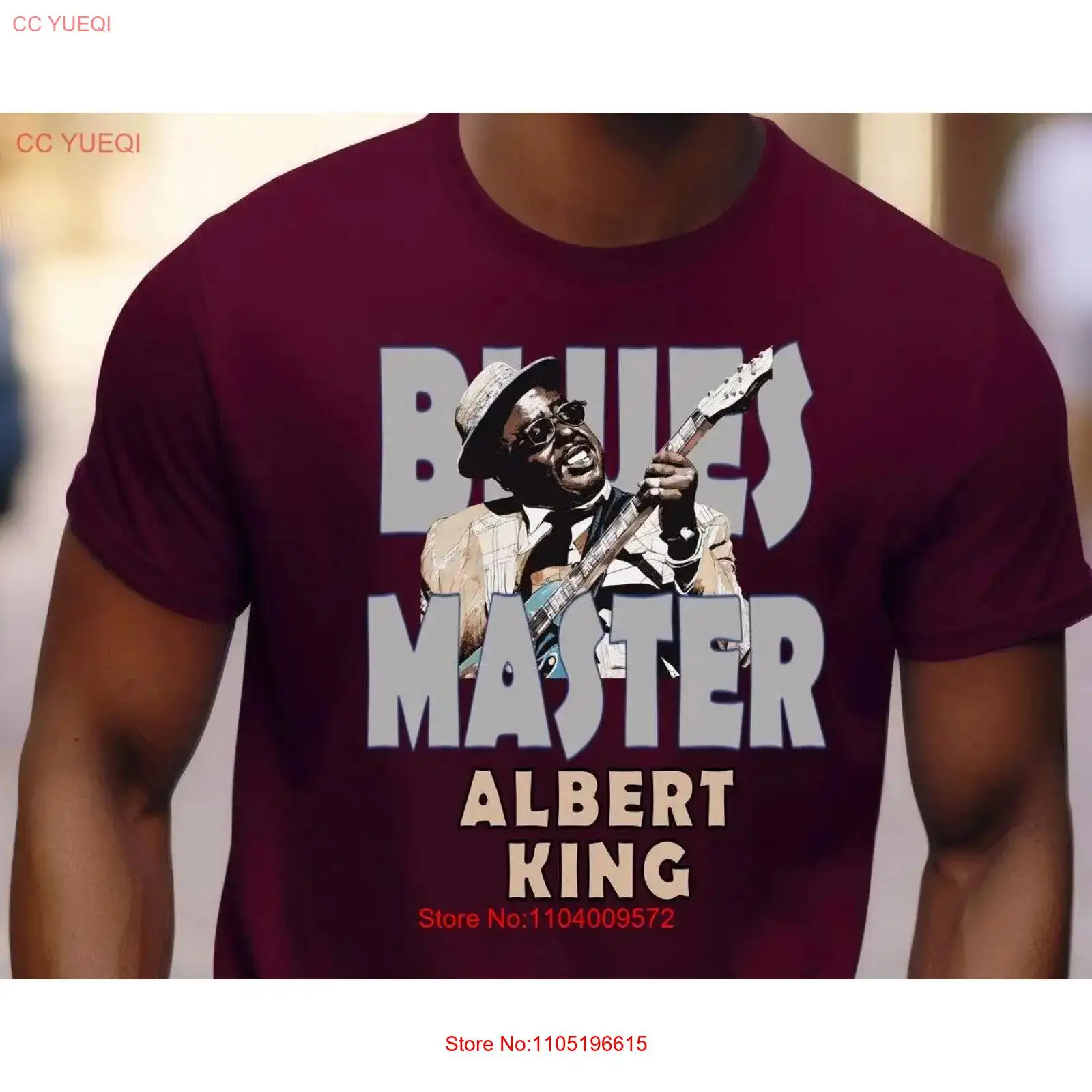 Men Fashion King - Camiseta con música de blues de