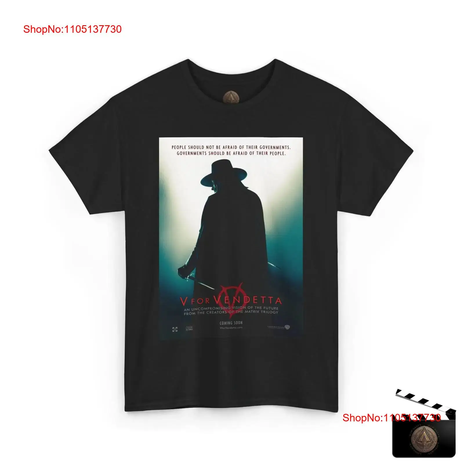 Men'S Fashion V Neck T Shirts - Camiseta con póster de película Retro