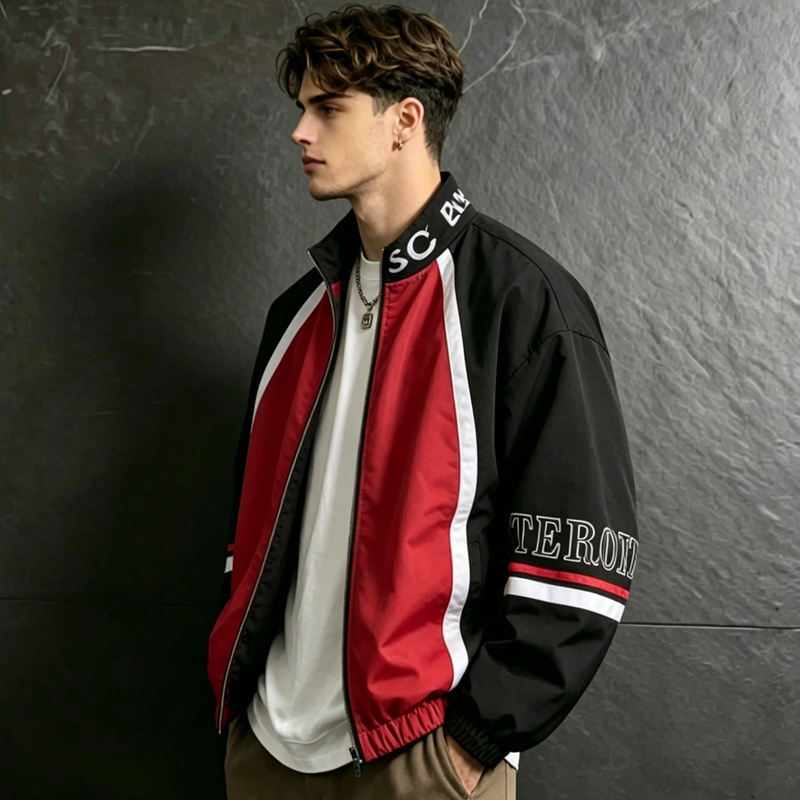 Varsity Jacket Letterman - Chaqueta Bomber Estilo Americano para Hombre