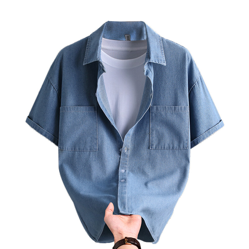 Mens Fashion Urban - Camisa de Mezclilla para Hombre, Moda