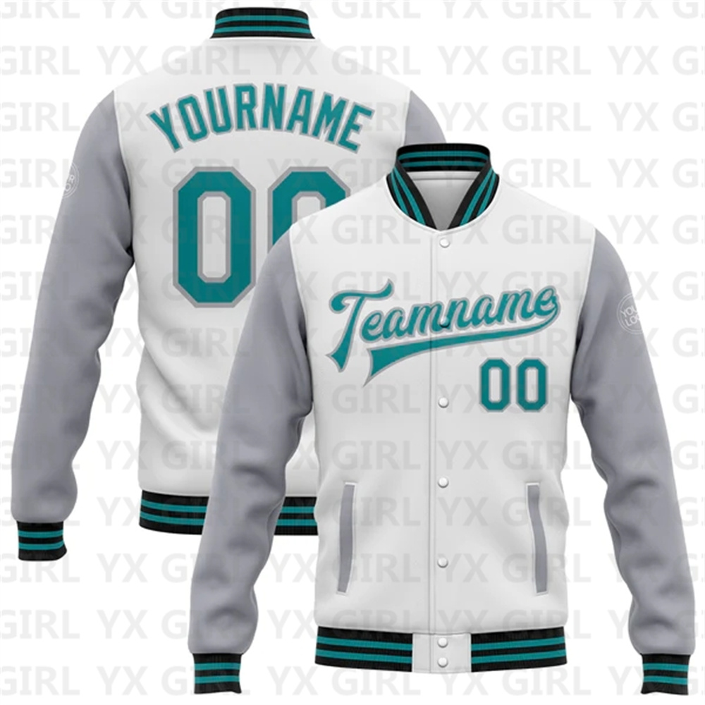 Varsity Jacket Letterman - Chaqueta Bomber personalizada de dos tonos,