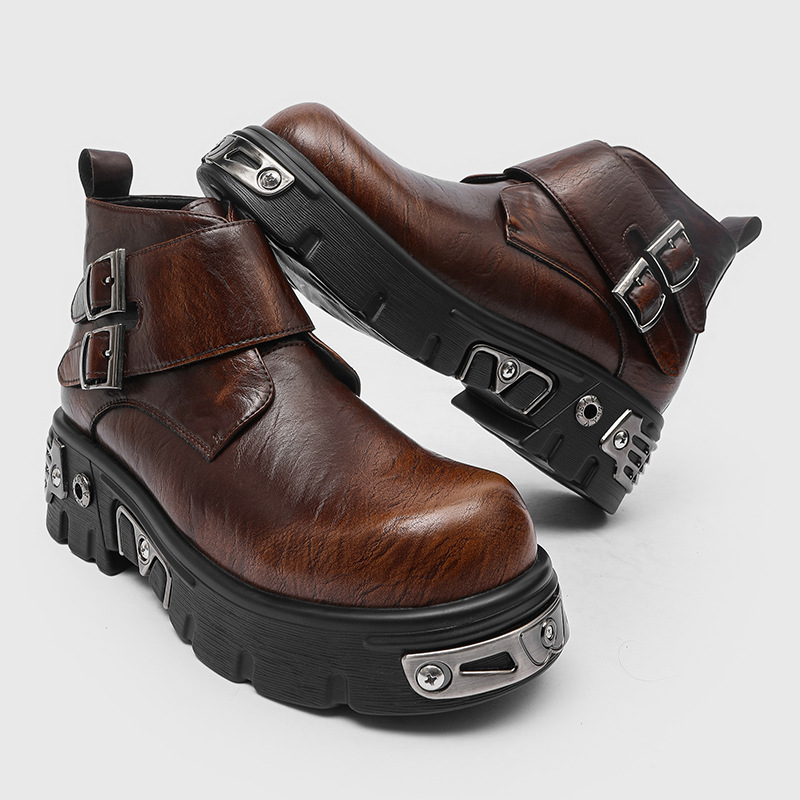 Men'S Fashion News - Botas de plataforma punk góticas de