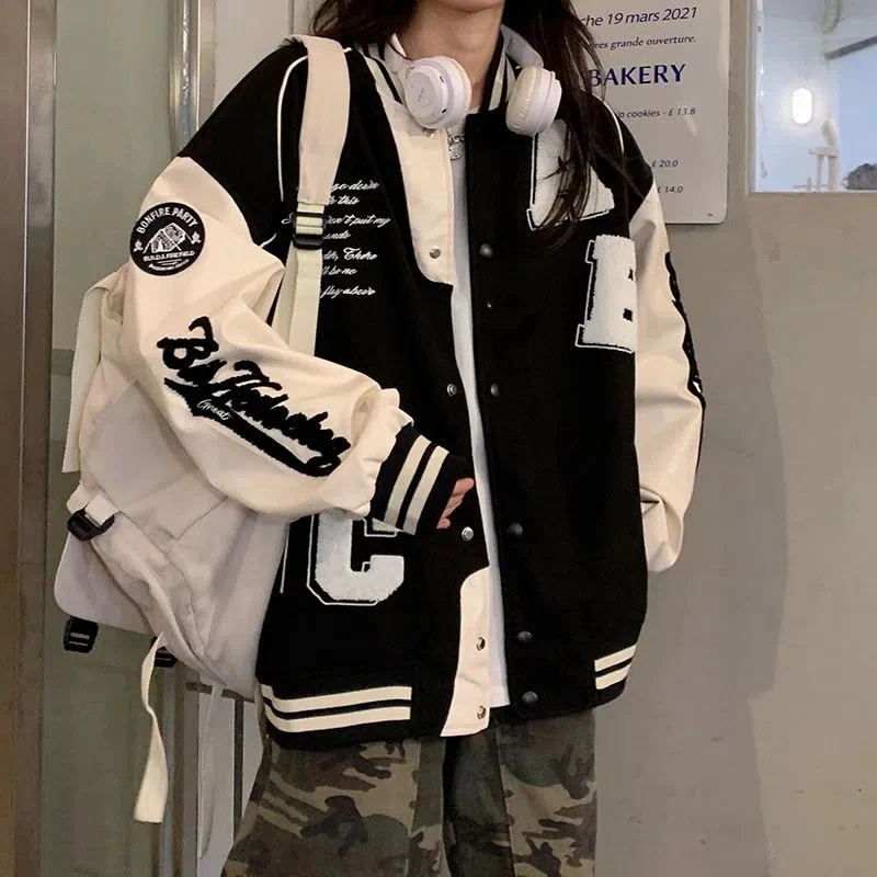 Varsity Jacket Letterman - Chaqueta Bomber de lana de cordero