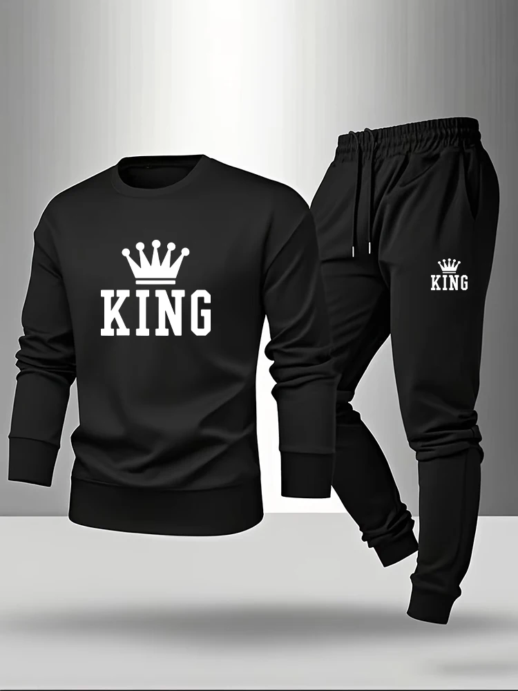 Men Fashion King - Conjunto de Sudadera y Pantalones Deportivos