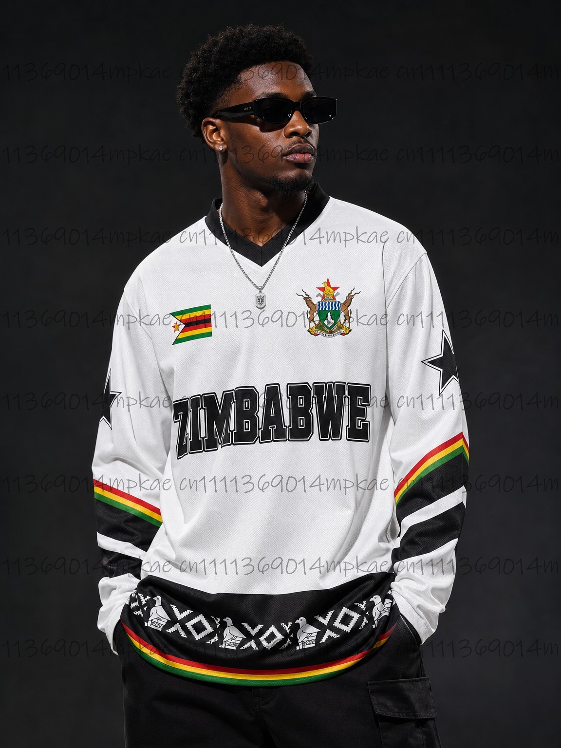 Men'S Fashion Trends - Camiseta de Manga Larga con Cuello
