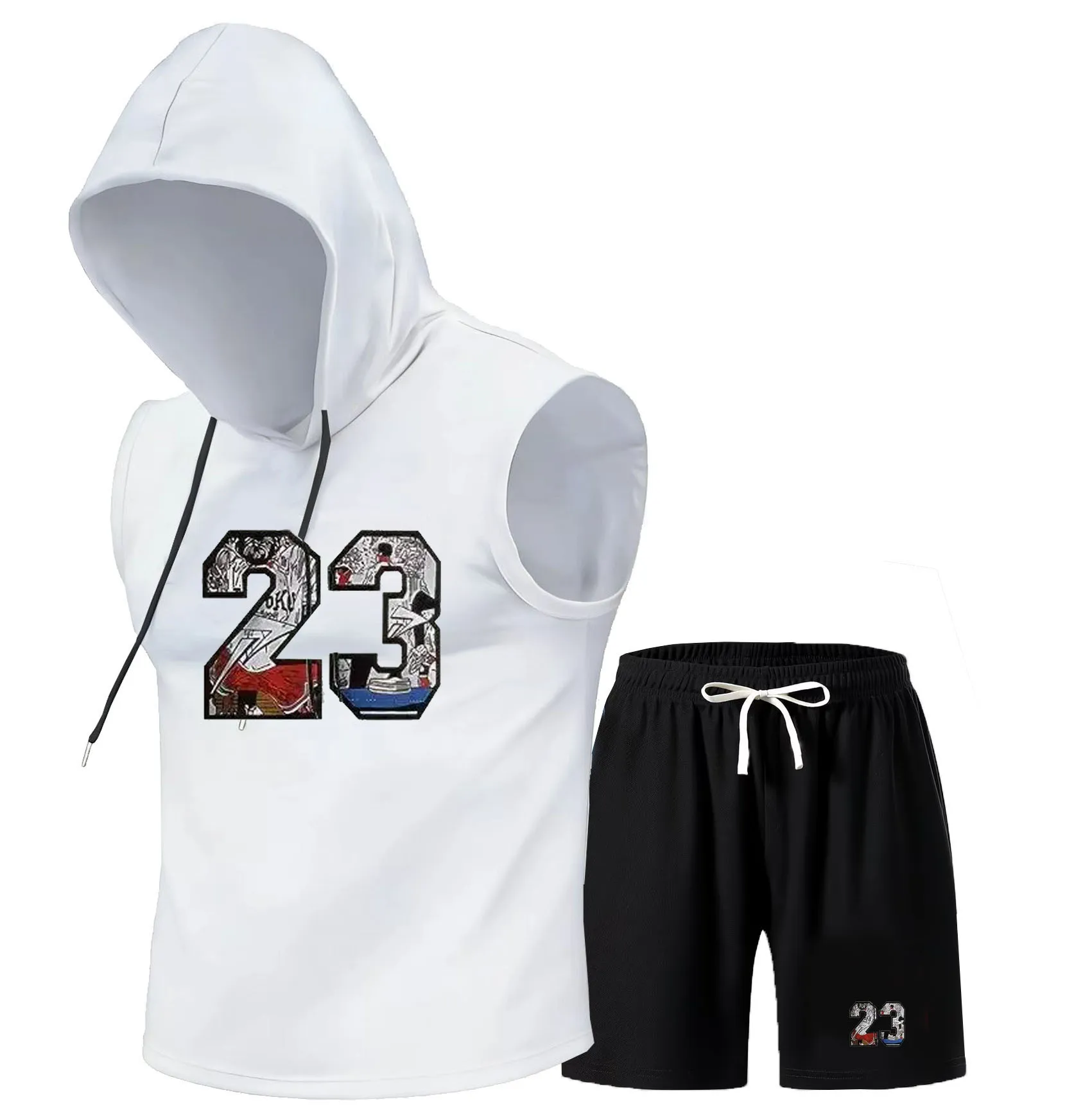 Men'S Fashion V Neck T Shirts - Conjunto de Dos Piezas de Verano