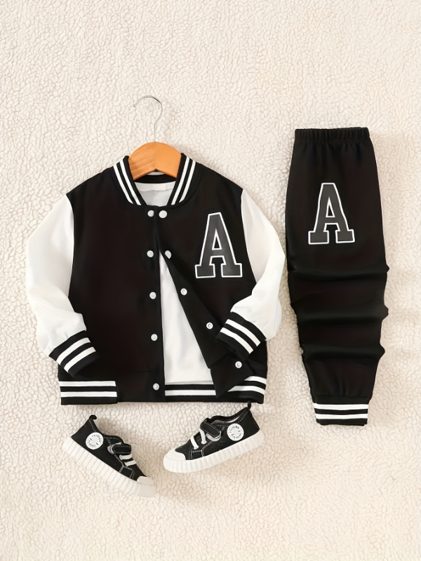 Conjunto de dos piezas de chaq - Varsity Jacket Letterman reseña y precio