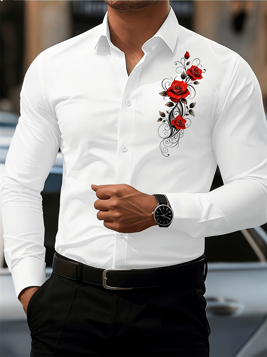 Camisa de Manga Larga con Esta - Men'S Fashion Trends reseña y precio