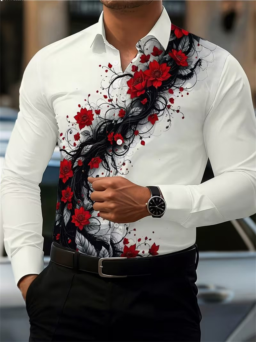Camisa de Manga Larga con Esta - Men'S Fashion Trends reseña y precio
